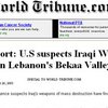 Американцы полагают, что иракское ОМП спрятано в Ливане