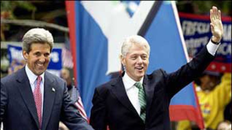 Билл Клинтон выступил на митинге в поддержку Джона Керри