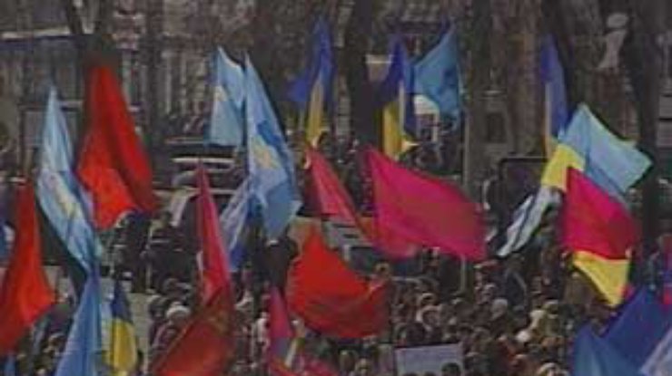 В регионах Украины проходят митинги в поддержку коалиции