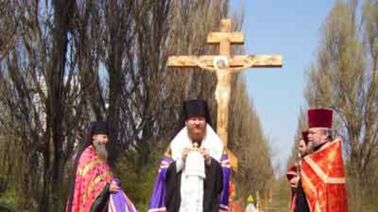 В городе Припять установлен символический крест