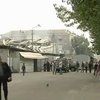 Рынок "Славянский" полностью сгорел в Днепропетровске