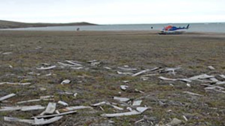 К северу от Канады найдено брошенное во льдах судно