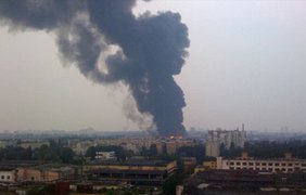 В Киеве на Нивках крупный пожар