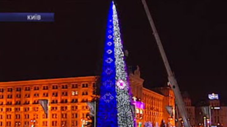 Янукович зажег главную елку Украины