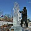 В латвийской Елгаве открылся фестиваль ледяных скульптур