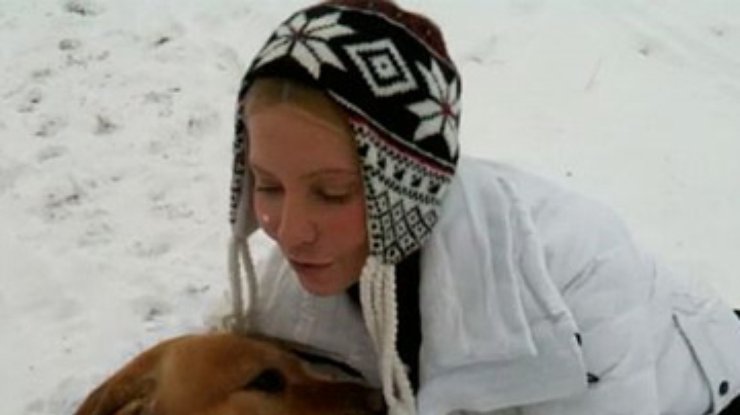 Тимошенко бегает по 10 километров вместе с собакой