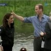 Принц Уильям с женой приняли участие в канадском лодочном турнире
