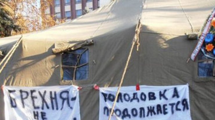 Донецкий горсовет пугает голодающих чернобыльцев терактом