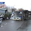 В Ровно от удара такси перевернулась машина скорой помощи