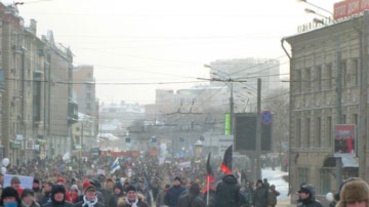 "Бютовец" митинговал вместе с российской оппозицией в Москве