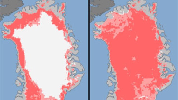 NASA: 97% ледников Гренландии начали таять