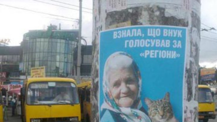 Владельца билбордов "Бабушка с котом" оштрафовали на 17 тысяч гривен
