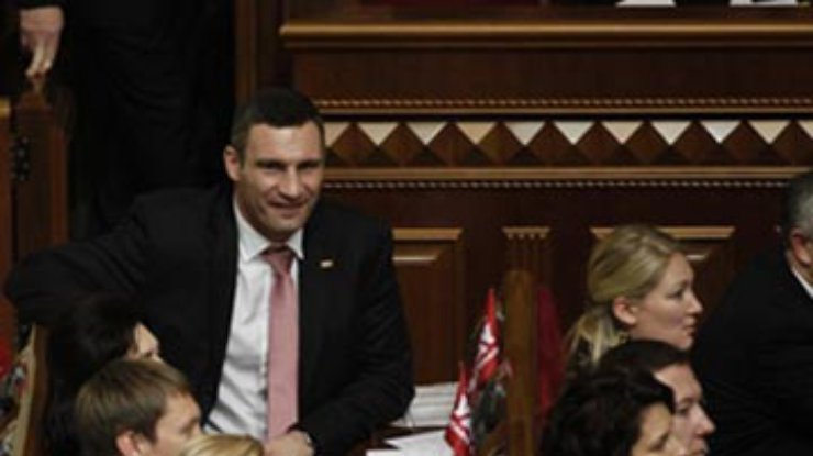 "Ударовцы" пересчитывают "регионалов" на заседании парламента