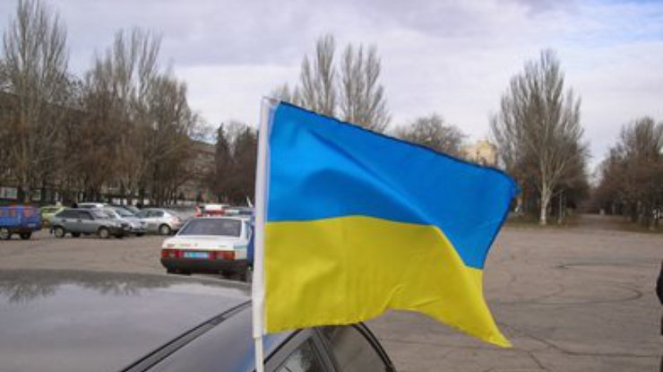 В Запорожье проходит автопробег за единство Украины