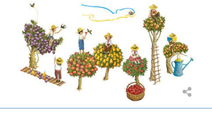 Гугл поздравляет Украину с Днем независимости