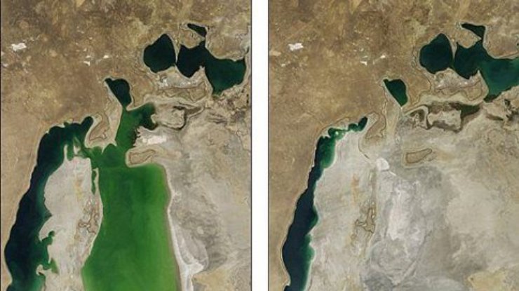 Аральское море почти полностью высохло (фото)