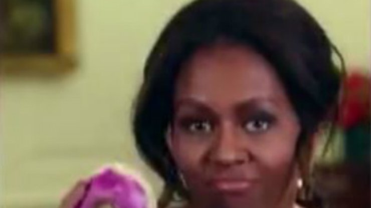 Мишель Обама отвечает рэпом с репой (видео)