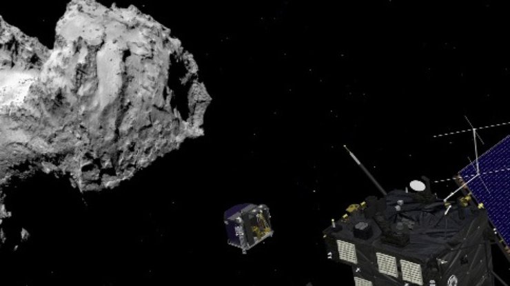 На комету Чурюмова - Герасименко сбросили зонд Розетты (фото, видео)