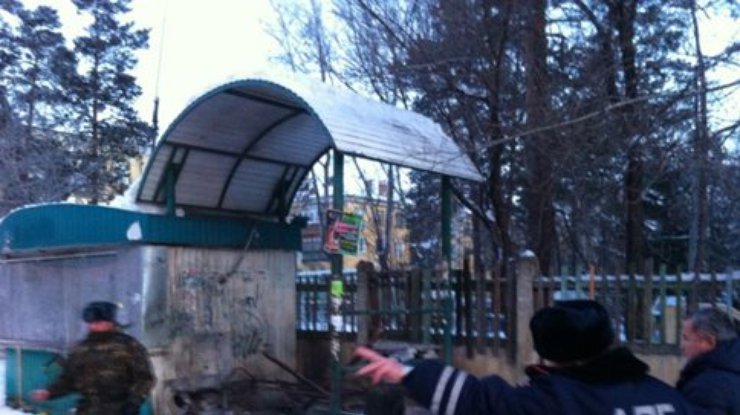 В Ангарске Иркутской области взорвали остановку (фото)