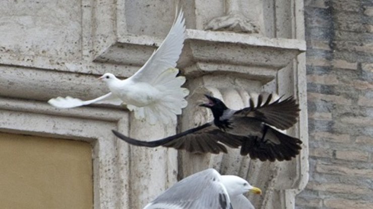 Ватикан заменил голубей мира на воздушные шарики