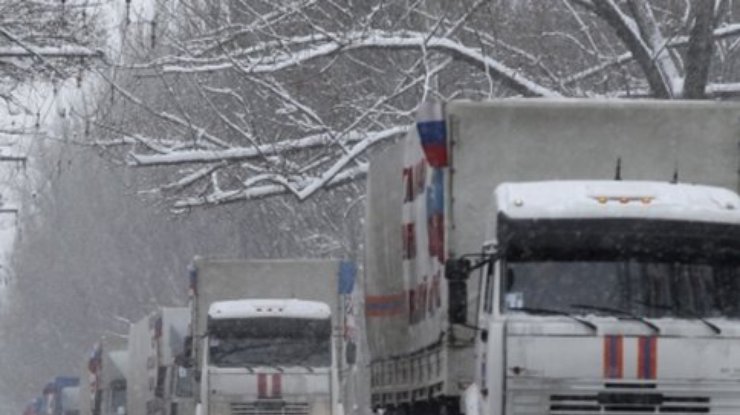 12-й конвой России выехал на Донбасс из Подмосковья