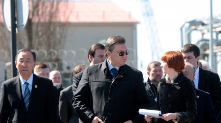 Виктор Янукович и генеральный секретарь Организации Объединенных Наций Пан Ги Мун