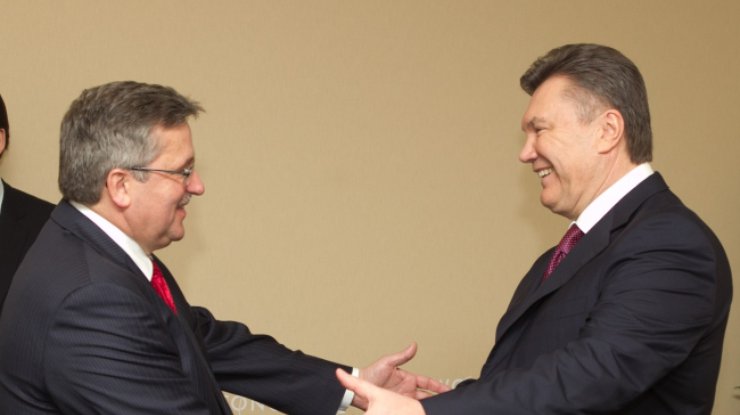 Виктор Янукович в Давосе на встрече с президентом Польши Брониславом Коморовским