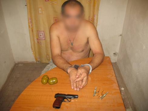 Помощник террористов задержанный СБУ в Краматорске. Фото с сайта СБУ