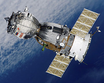 Космический корабль "Союз" на орбите. Фото NASA