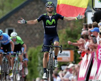 Испанец Вальверде выиграл престижную велогонку "Флеш Валлонь"