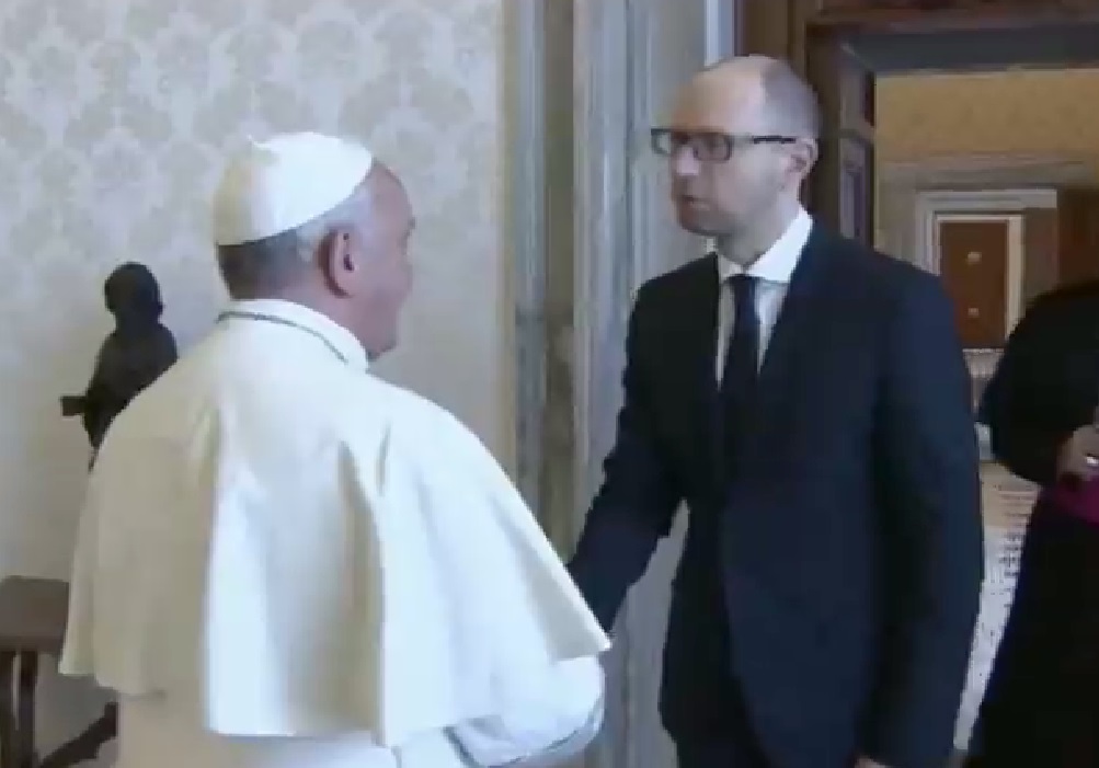 Арсений Яценюк в Ватикане встретился с Папой Римским (видео)