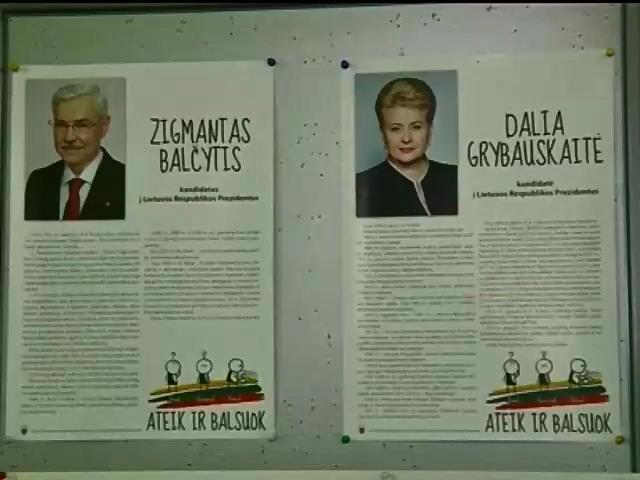 Грибаускайте лидирует на выборах президента Литвы (видео)