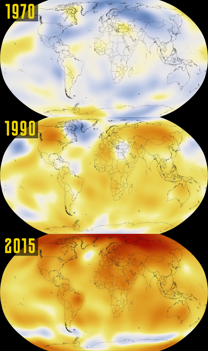 Глобальное потепление на планете. Фото: NASA