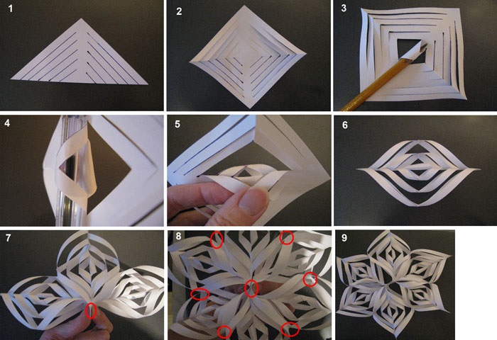 Как сделать красивые снежинки из бумаги — простые идеи для начинающих