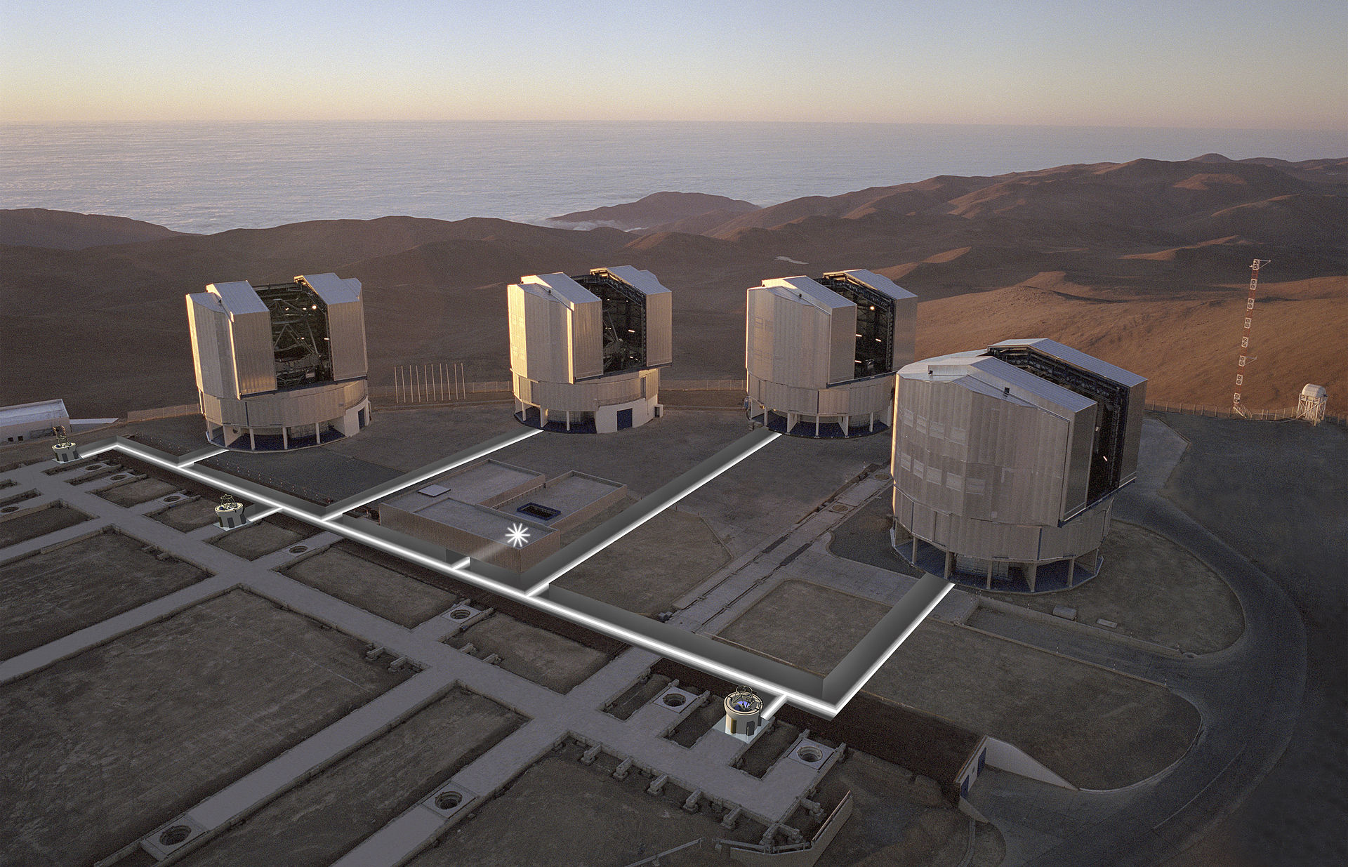 Паранальская обсерватория в пустыне Атакама
