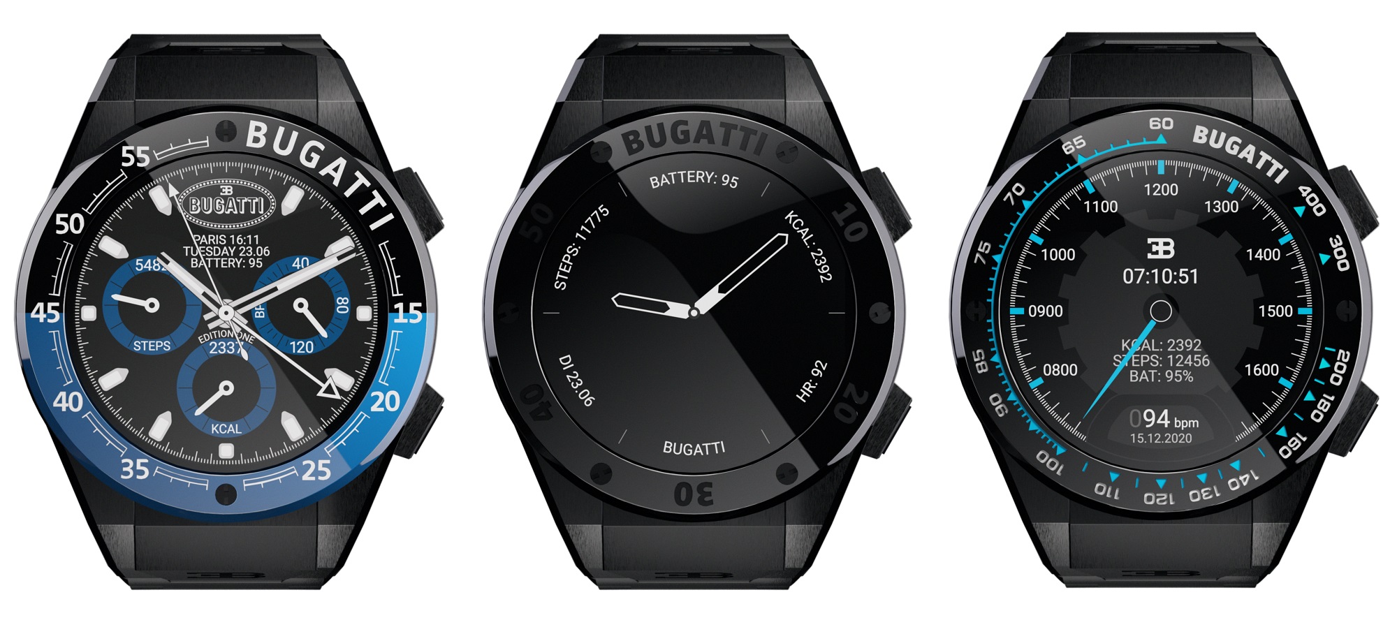 Bugatti представила три модели "умных" часов