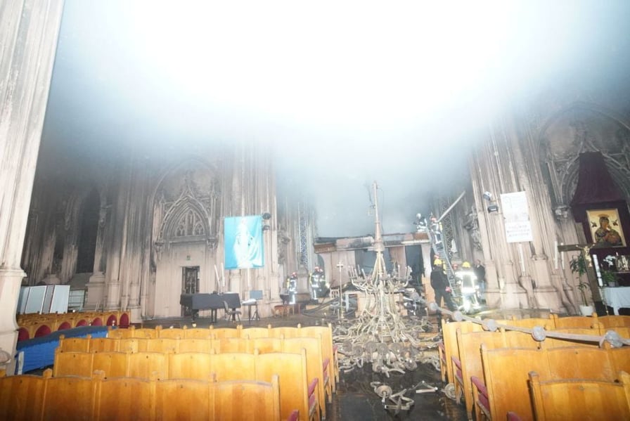 Пожар в Костеле Святого Николая