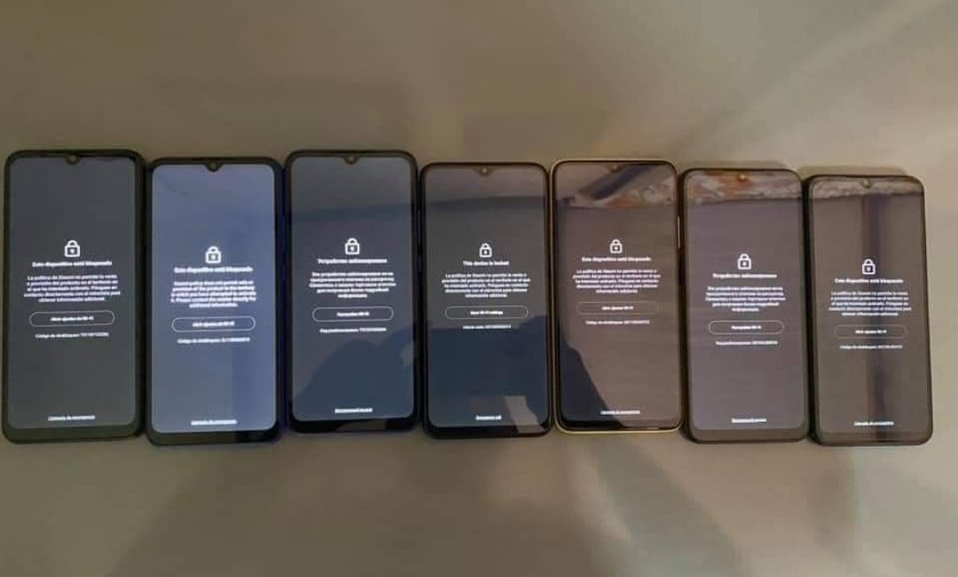 Заблокированные смартфоны Xiaomi