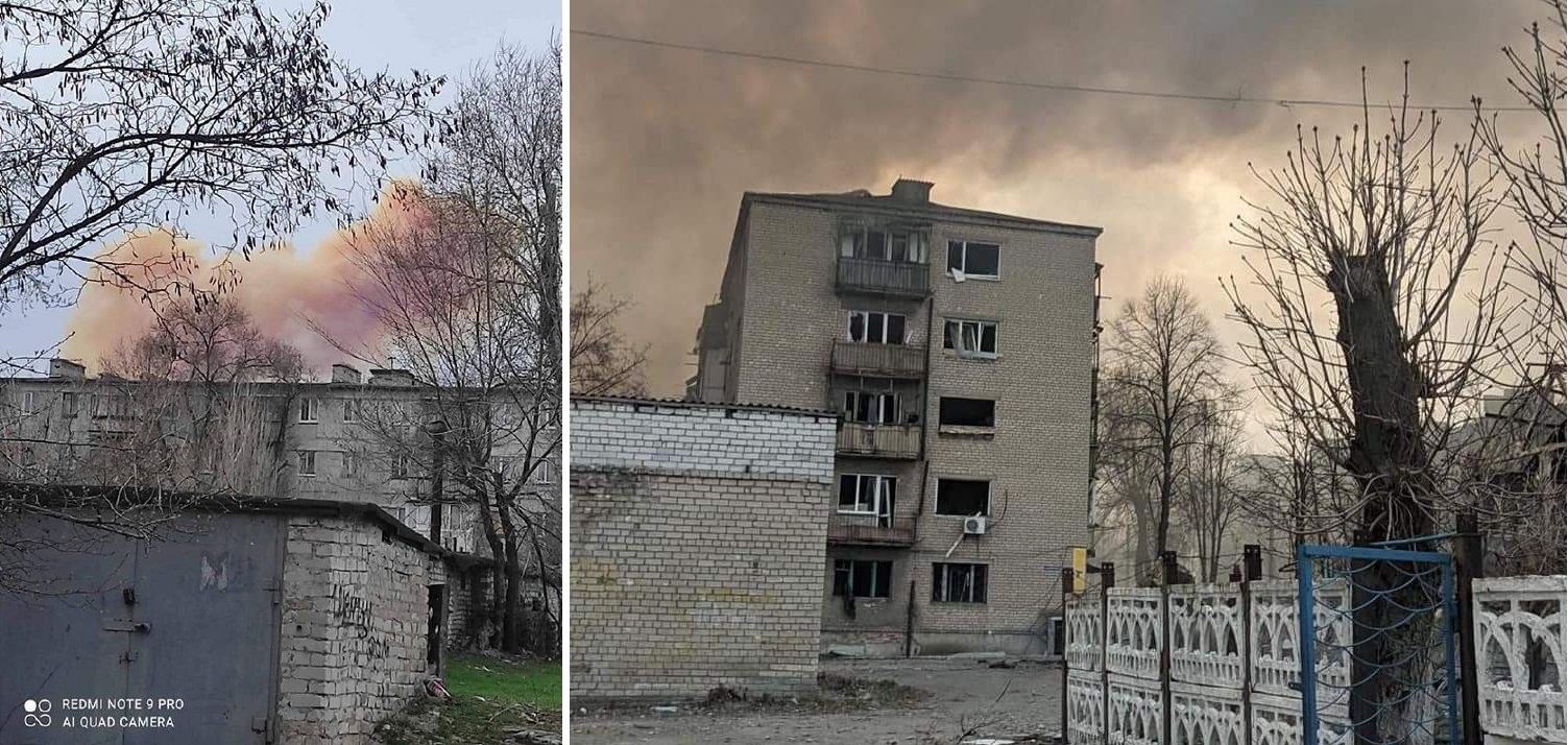 Отруйну хмару від вибуху цистерни з азотною кислотою зносить на позиції росіян - голова Луганської ОВА