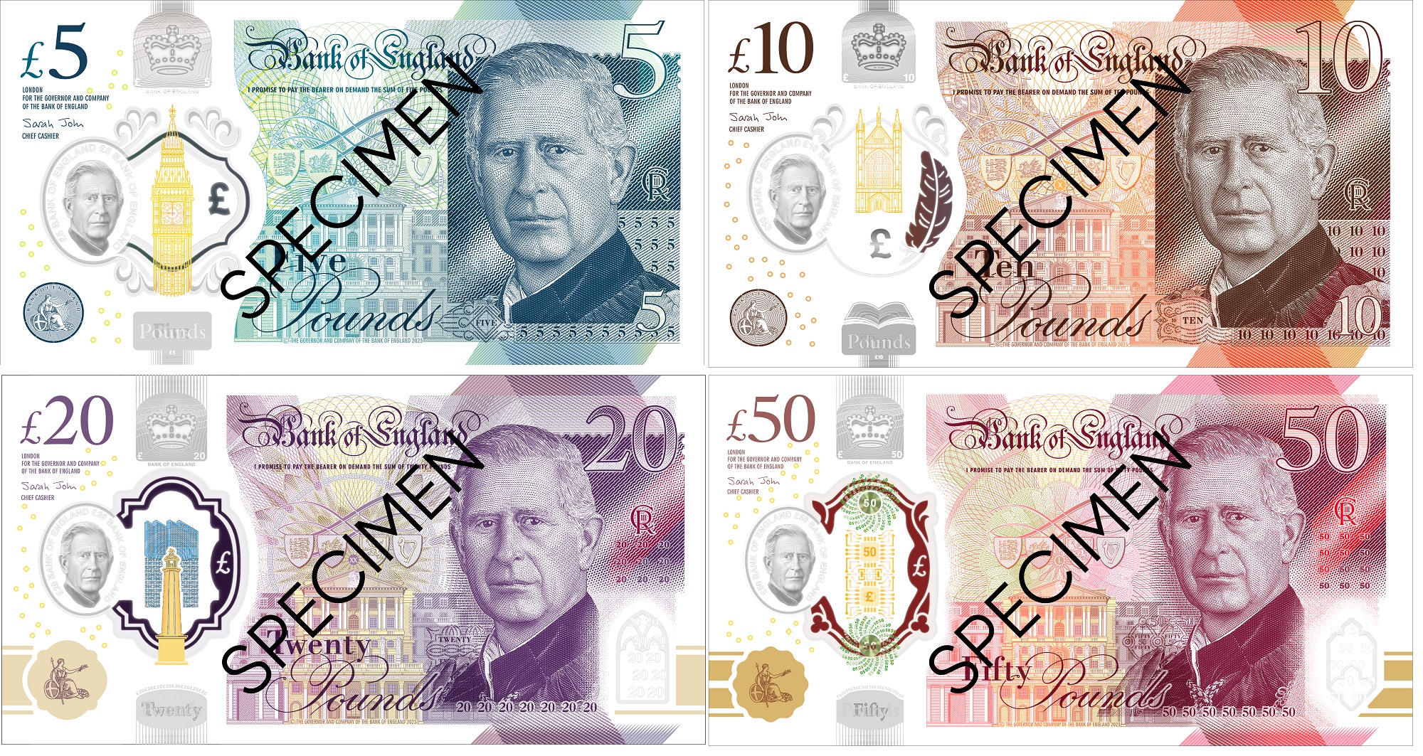 Банк Англії представив дизайн банкнот з Чарльзом III