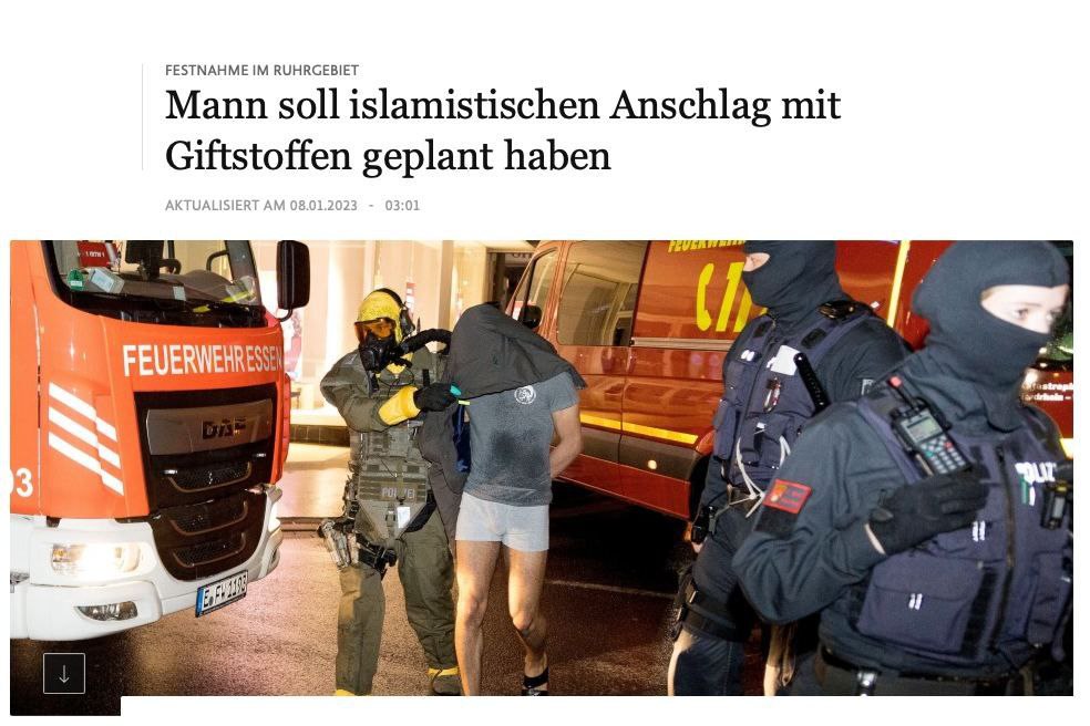 У Німеччині запобігли спробі теракту з використанням ціаніду та рицину