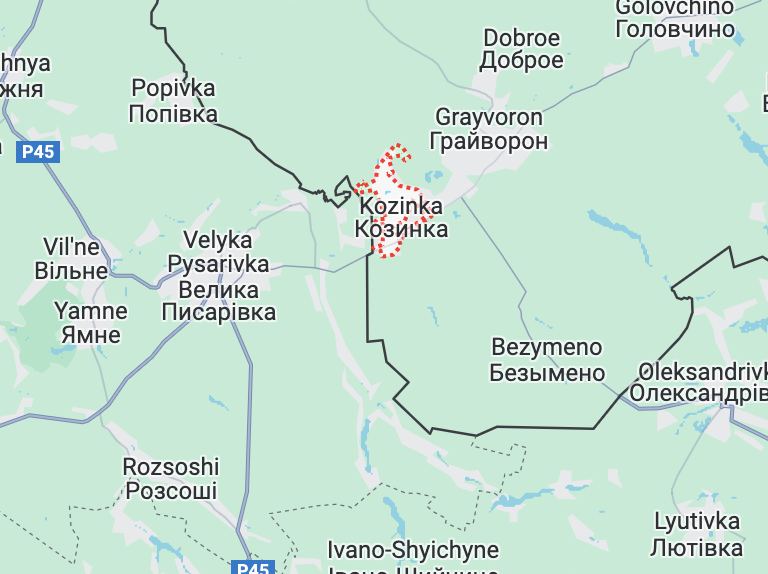 Z-канали пишуть про бої у бєлгородському селі Козинка