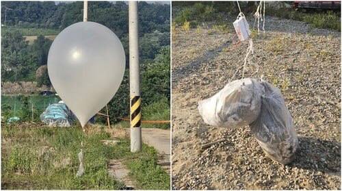 КНДР відправила 150 повітряних куль з гноєм та сміттям до Південної Кореї
