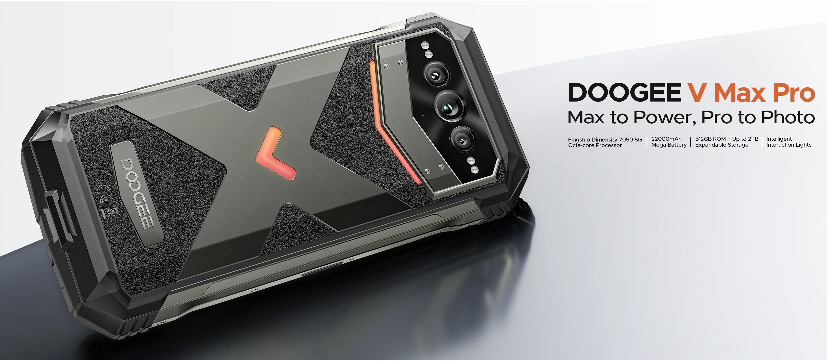 Doogee представила захищений смартфон V Max Pro, який може працювати 64 дні