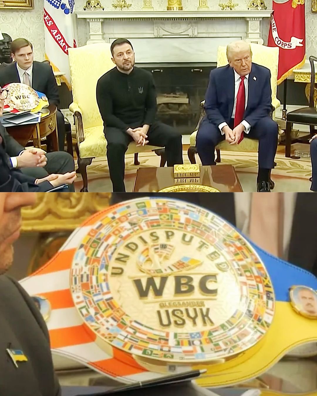 "Мої пояси у мене вдома": Усик заявив, що Зеленський приніс Трампу не його чемпіонський пояс
