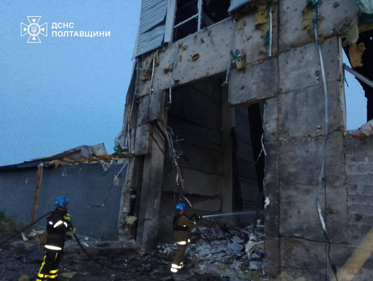 На Полтавщині внаслідок обстрілок пошкоджені підприємства, троє поранених 