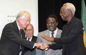 1998 год. Картер на встрече с лидерами африканских государств