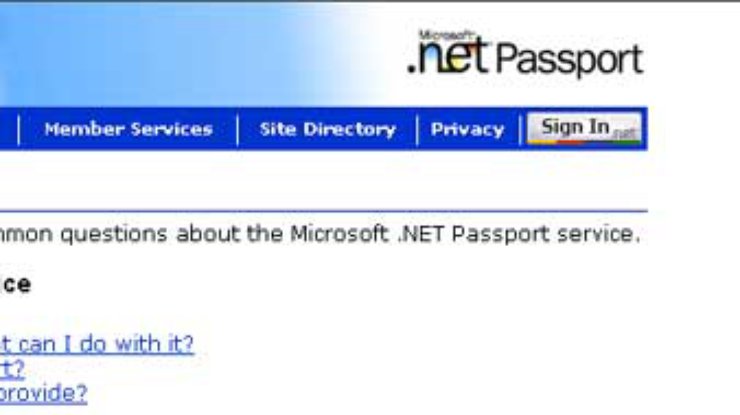 NET Passport может дорого обойтись Microsoft