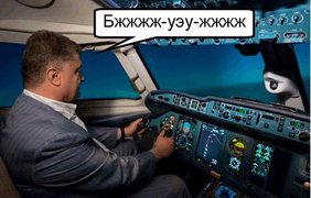 Порошенко сравнили с Путиным из-за фото в самолете.