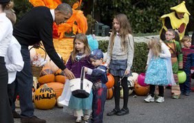 Дети отмечают Halloween в Белом  Белом доме